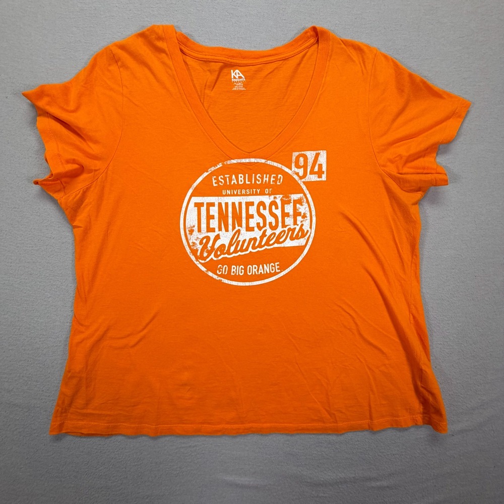 Knights Apparel Women T-Shirt Relaxed Orange‎ Tennessee Volunteers Graphic 2XL